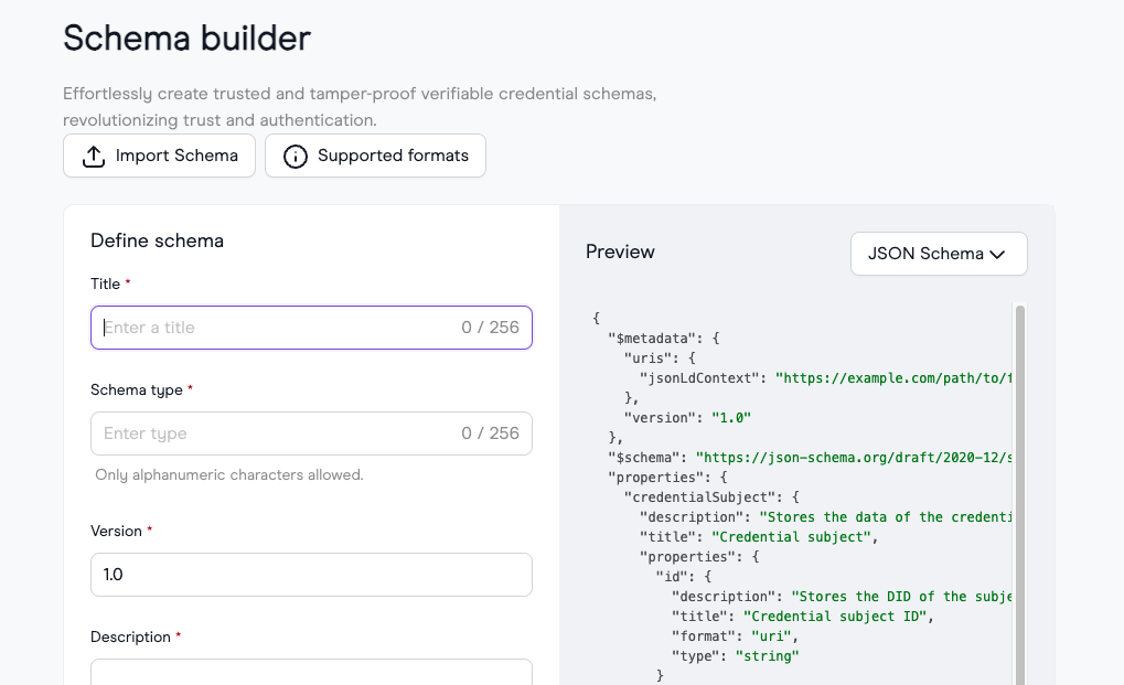 Create an Schema or Reuse an existing one